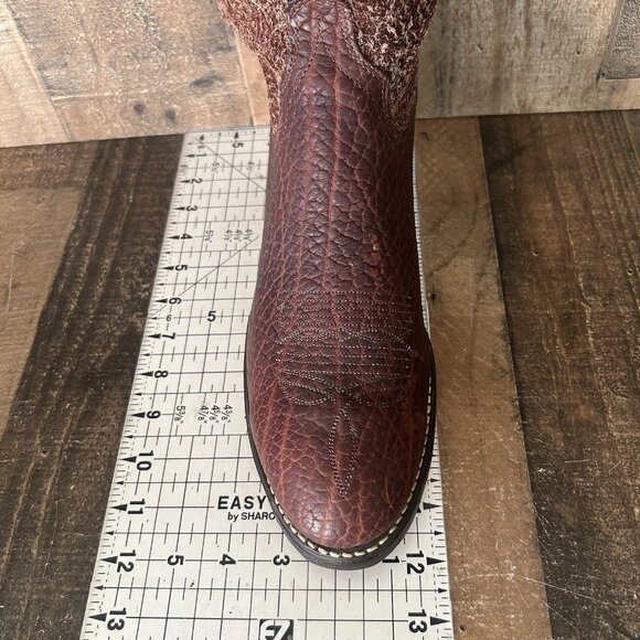 Acme Vintage Tall Bullhide Western Cowboy Boots Mens 11 D - Picture 6 of 12